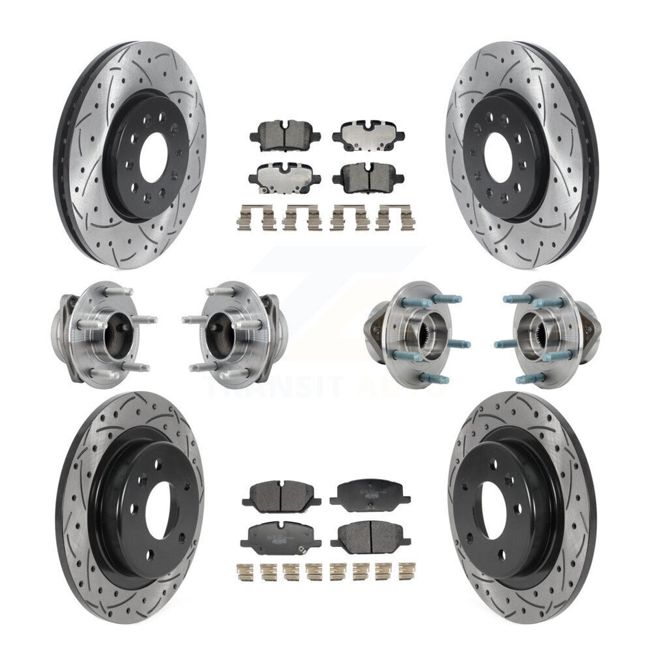 Front Rear Hub Bearing Coat Brake Rotor Pads Kit (10Pc) For Chevrolet Equinox GMC Terrain KBB-130487