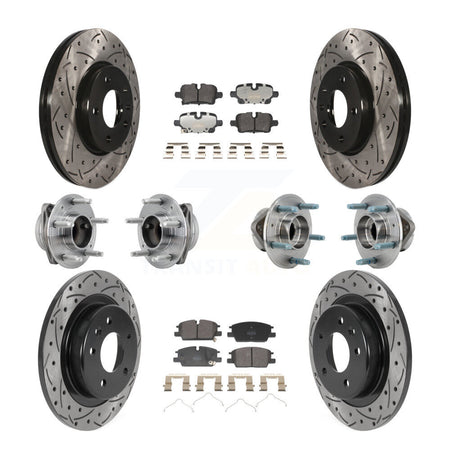 Front Rear Hub Bearing Coat Brake Rotor Pads Kit (10Pc) For Chevrolet Equinox GMC Terrain KBB-130534