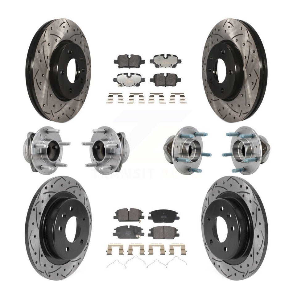 Front Rear Hub Bearing Coat Brake Rotor Pads Kit (10Pc) For Chevrolet Equinox GMC Terrain KBB-130534