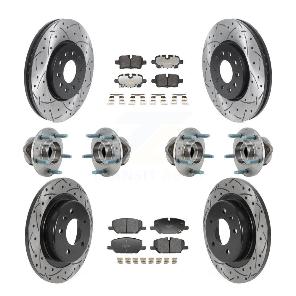 Front Rear Hub Bearing Coat Brake Rotor Pads Kit (10Pc) For Chevrolet Equinox GMC Terrain KBB-130535
