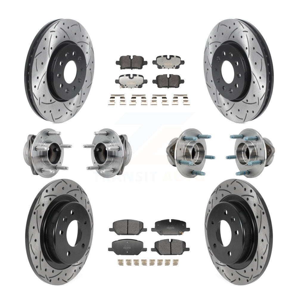 Front Rear Hub Bearing Coat Brake Rotor Pads Kit (10Pc) For Chevrolet Equinox GMC Terrain KBB-130536