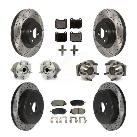 Front Rear Hub Bearing Coat Brake Rotor Pads Kit (10Pc) For 17 Subaru BRZ Limited/Premium KBB-130538