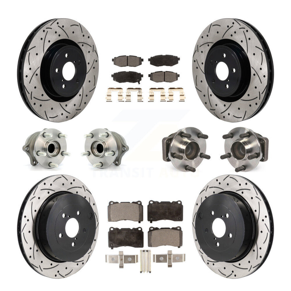 Front Rear Hub Bearing Coat Brake Rotor Pads Kit (10Pc) For Subaru BRZ With Brembo Brakes KBB-130539