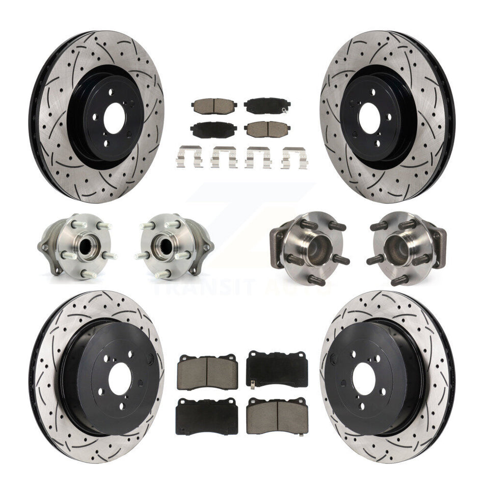 Front Rear Hub Bearing Coat Brake Rotor Pads Kit (10Pc) For Subaru BRZ With Brembo Brakes KBB-130580