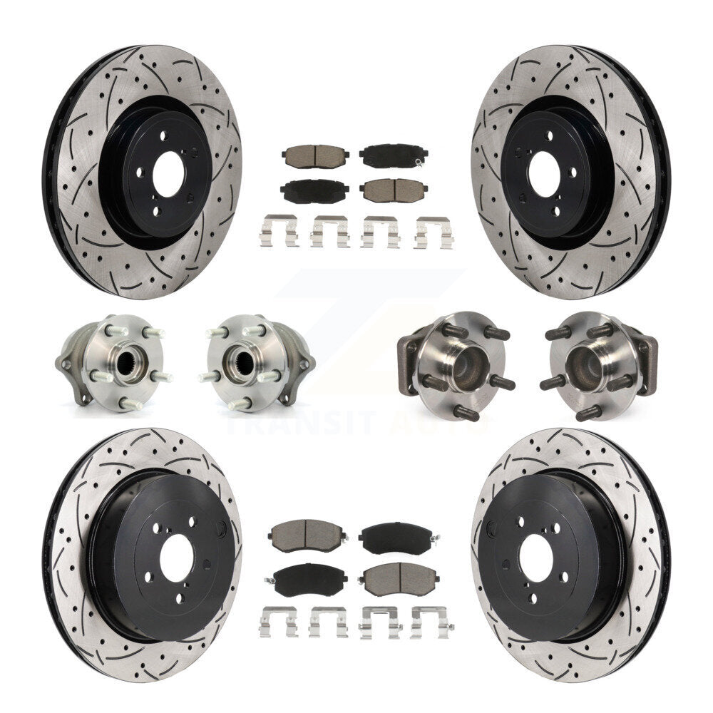 Front Rear Hub Bearing Coated Brake Rotor Pad Kit (10Pc) For Toyota 86 With Brembo Brakes KBB-130581