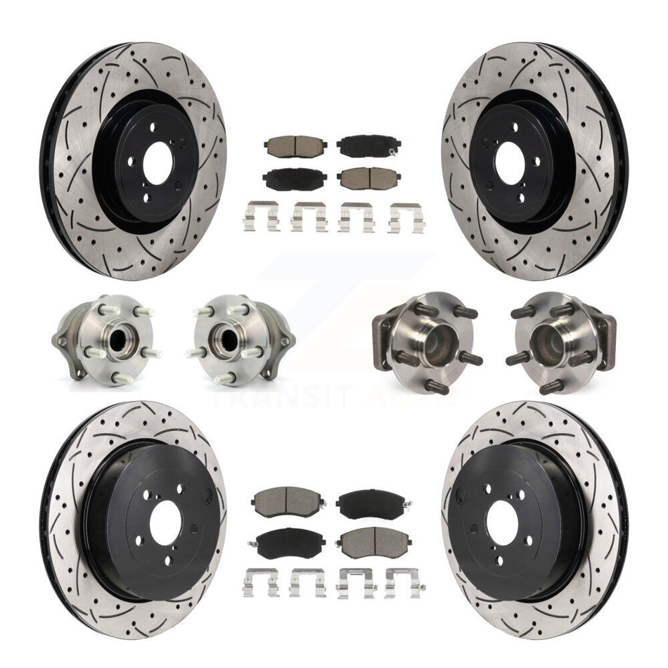 Front Rear Hub Bearing Coated Brake Rotor Pad Kit (10Pc) For Toyota 86 With Brembo Brakes KBB-130581