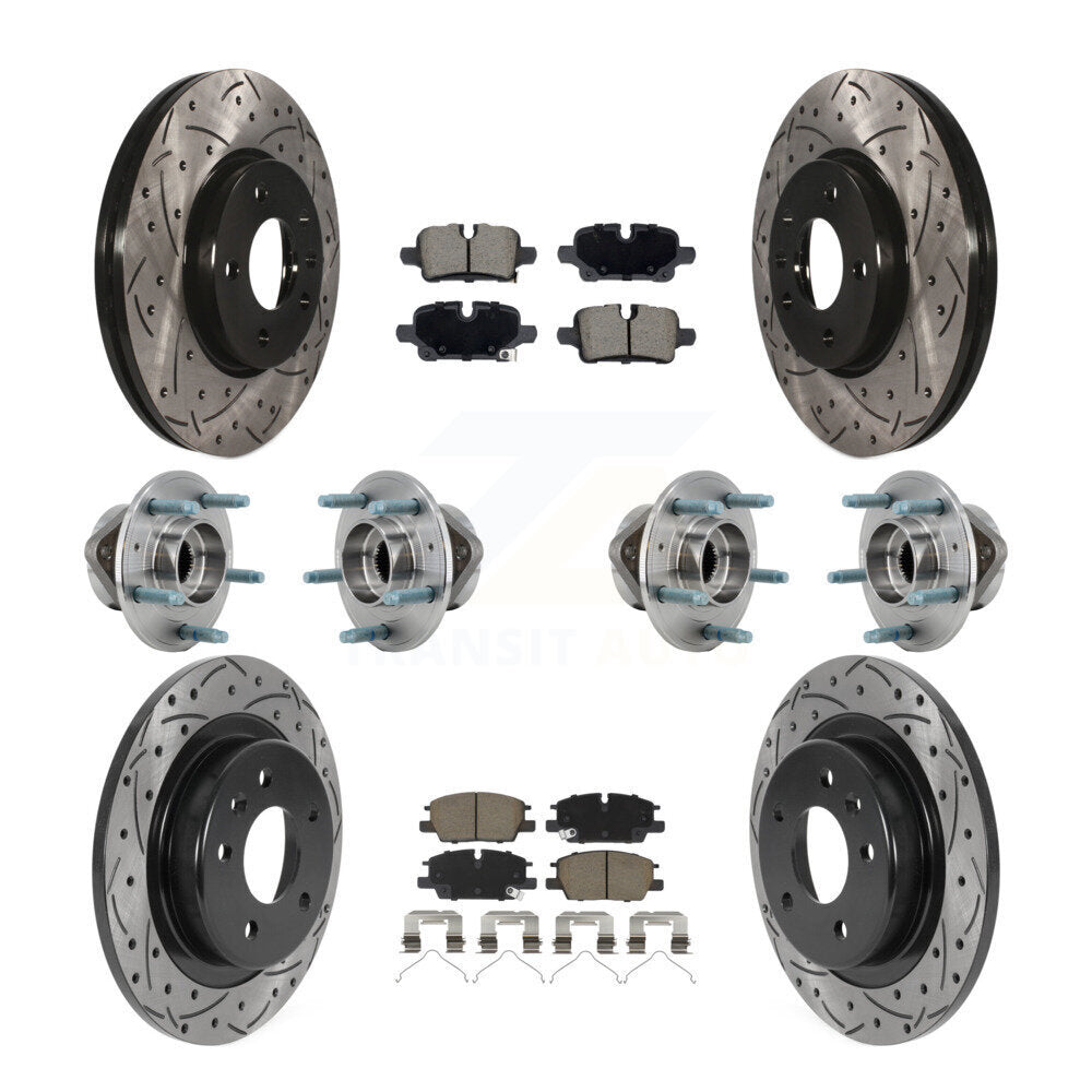 Front Rear Hub Bearing Coat Brake Rotor Pads Kit (10Pc) For Chevrolet Equinox GMC Terrain KBB-130582