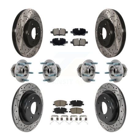 Front Rear Hub Bearing Coat Brake Rotor Pads Kit (10Pc) For Chevrolet Equinox GMC Terrain KBB-130582