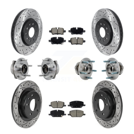 Front Rear Hub Bearing Coat Brake Rotor Pads Kit (10Pc) For Chevrolet Equinox GMC Terrain KBB-130585