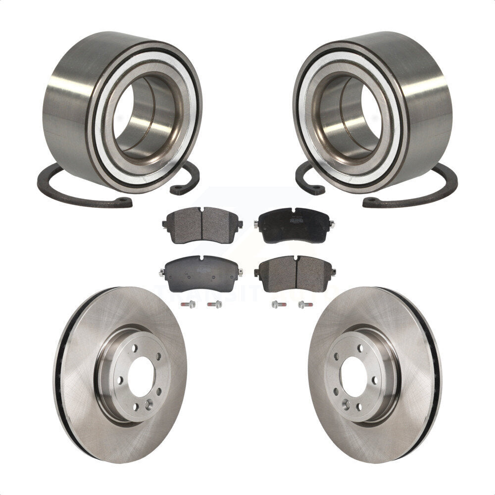 Front Wheel Bearing Disc Brake Rotor Pad Kit For Land Rover Discovery Range DIESEL engine KBB-130595