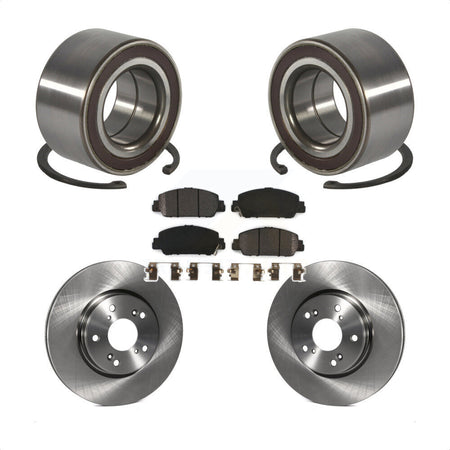 Front Wheel Bearing Disc Brake Rotors And Semi-Metallic Pads Kit For 2016-2022 Honda HR-V KBB-130596