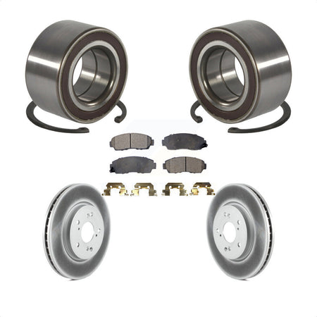 Front Wheel Bearing Coated Disc Brake Rotor And Ceramic Pads Kit For Honda CR-V Acura RDX KBB-130607