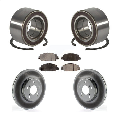 Front Wheel Bearing Coated Disc Brake Rotor And Ceramic Pads Kit For 2016-2022 Honda HR-V KBB-130608