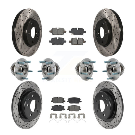 Front Rear Hub Bearing Coat Brake Rotor Pads Kit (10Pc) For Chevrolet Equinox GMC Terrain KBB-130612