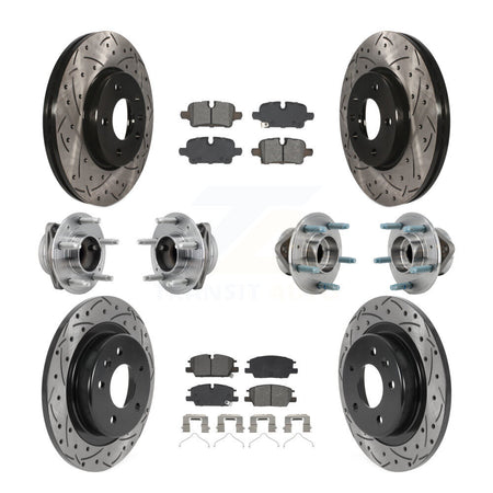Front Rear Hub Bearing Coat Brake Rotor Pads Kit (10Pc) For Chevrolet Equinox GMC Terrain KBB-130613