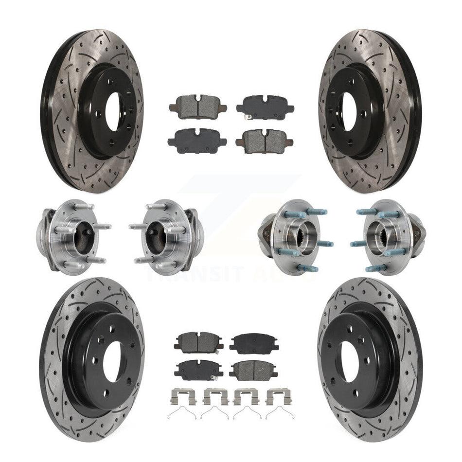 Front Rear Hub Bearing Coat Brake Rotor Pads Kit (10Pc) For Chevrolet Equinox GMC Terrain KBB-130613