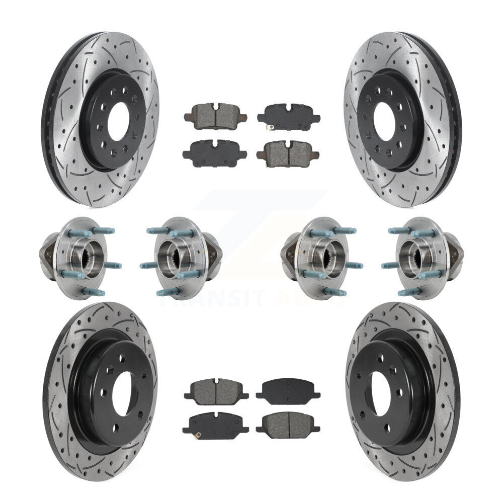 Front Rear Hub Bearing Coat Brake Rotor Pads Kit (10Pc) For Chevrolet Equinox GMC Terrain KBB-130614
