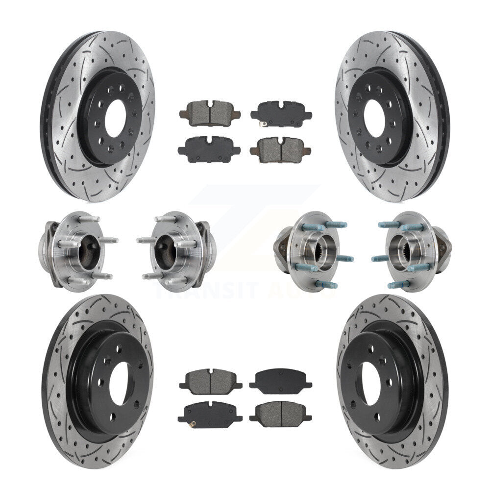 Front Rear Hub Bearing Coat Brake Rotor Pads Kit (10Pc) For Chevrolet Equinox GMC Terrain KBB-130615