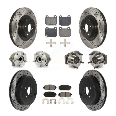 Front Rear Hub Bearing Coat Brake Rotor Pads Kit (10Pc) For 17 Subaru BRZ Limited/Premium KBB-130616