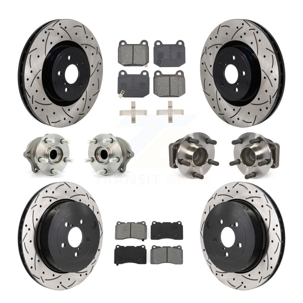 Front Rear Hub Bearing Coated Disc Brake Rotor & Pads Kit (10Pc) For Subaru BRZ Toyota 86 KBB-130617