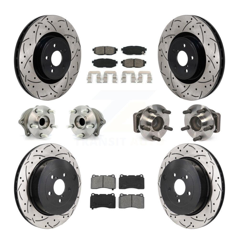 Front Rear Hub Bearing Coat Brake Rotor Pads Kit (10Pc) For Subaru BRZ With Brembo Brakes KBB-130618