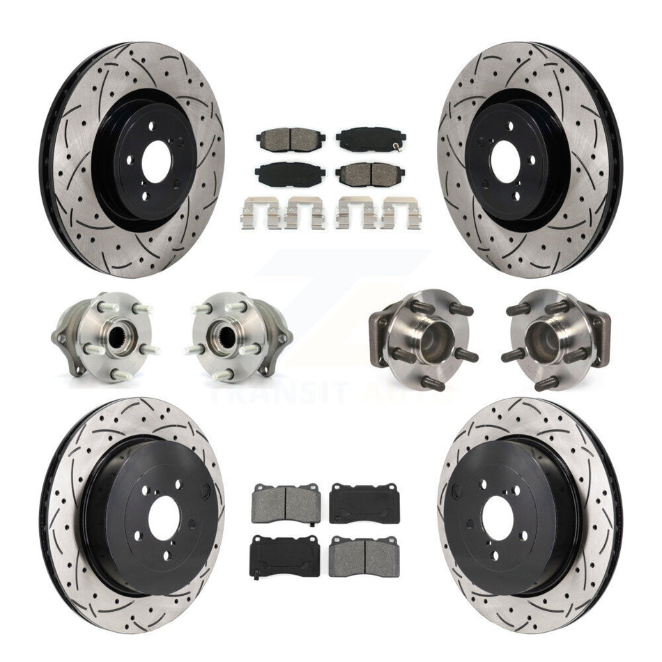 Front Rear Hub Bearing Coat Brake Rotor Pads Kit (10Pc) For Subaru BRZ With Brembo Brakes KBB-130618