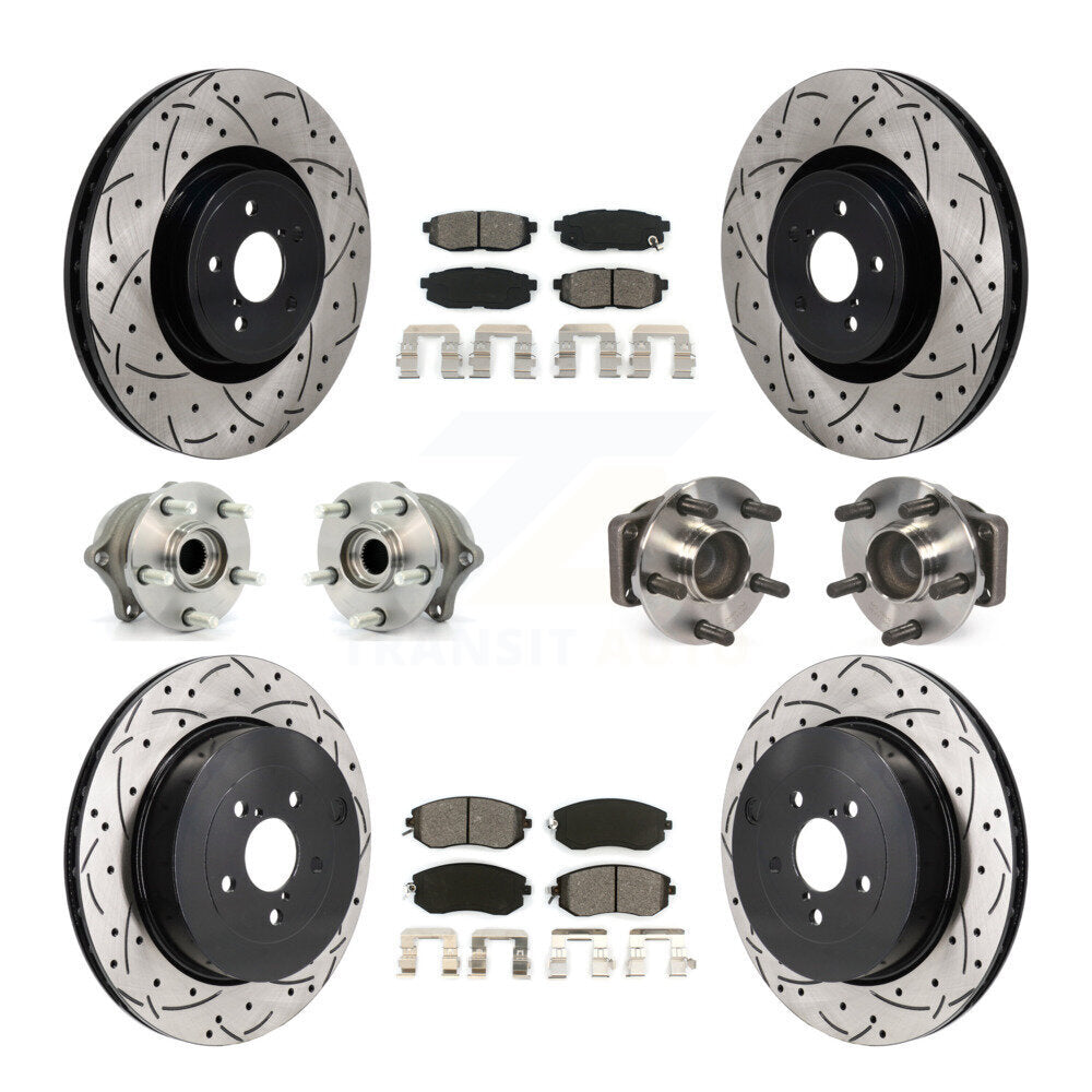 Front Rear Hub Bearing Coated Brake Rotor Pad Kit (10Pc) For Toyota 86 With Brembo Brakes KBB-130619