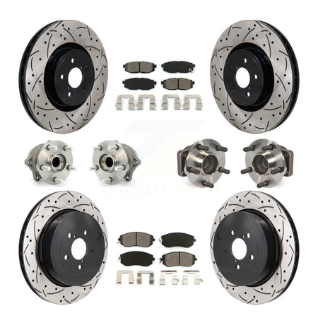 Front Rear Hub Bearing Coated Brake Rotor Pad Kit (10Pc) For Toyota 86 With Brembo Brakes KBB-130619