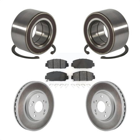 Front Wheel Bearing Coated Disc Brake Rotors And Pads Kit For 2017-2021 Honda Clarity KBB-130655
