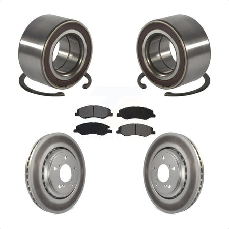 Front Wheel Bearing Coated Disc Brake Rotors And Pads Kit For 2018-2023 Honda Odyssey KBB-130656