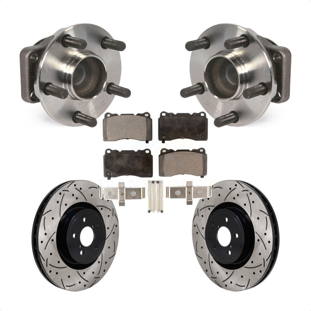 Front Hub Bearing Assembly Coated Drill Slot Brake Rotor Pad Kit For Subaru BRZ Toyota 86 KBB-130690