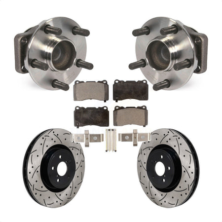 Front Hub Bearing Assembly Coated Drill Slot Brake Rotor Pad Kit For Subaru BRZ Toyota 86 KBB-130690