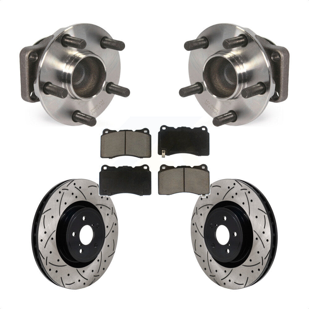 Front Hub Bearing Assembly Coated Drill Slot Brake Rotor Pad Kit For Subaru BRZ Toyota 86 KBB-130714