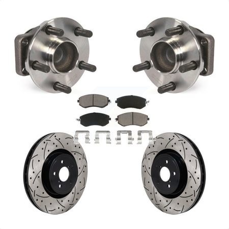 Front Hub Bearing Drill Slot Brake Rotor Pad Kit For Toyota 86 Base GT With Brembo Brakes KBB-130715
