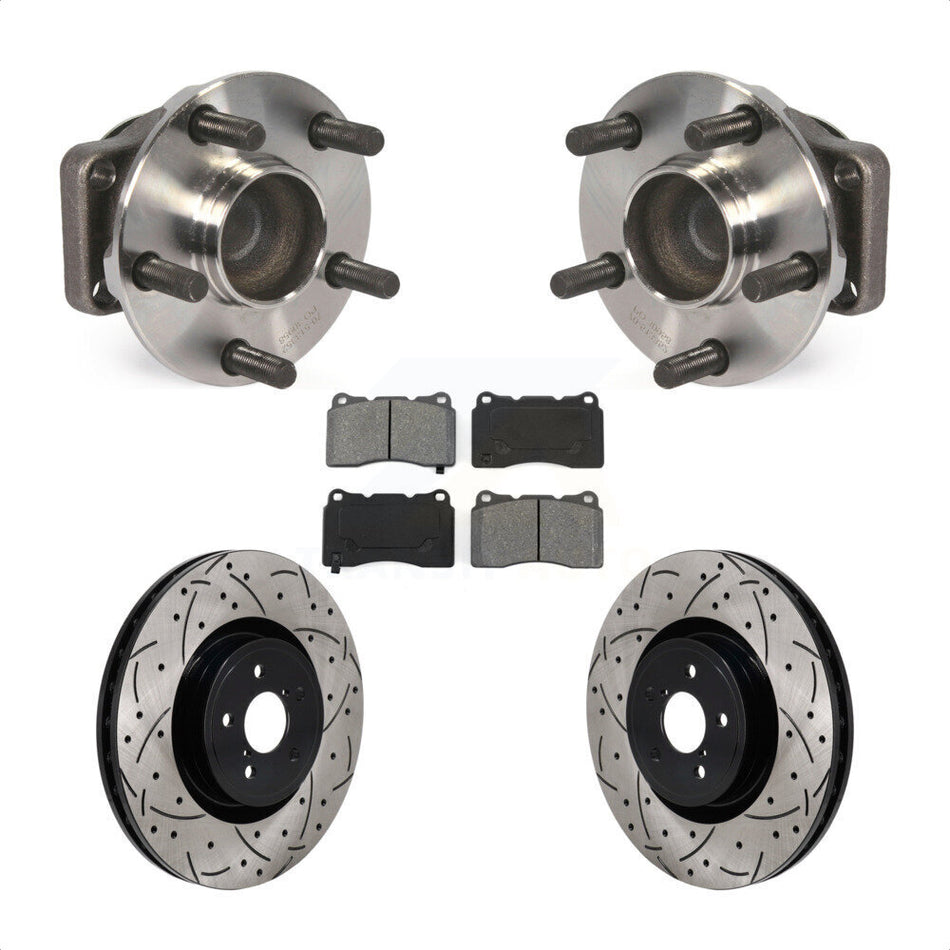 Front Hub Bearing Assembly Coated Drill Slot Brake Rotor Pad Kit For Subaru BRZ Toyota 86 KBB-130727