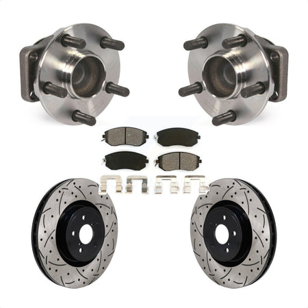 Front Hub Bearing Drill Slot Brake Rotor Pad Kit For Toyota 86 Base GT With Brembo Brakes KBB-130728