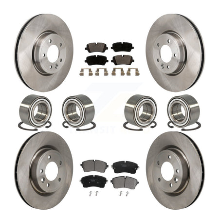 Front Rear Bearings Disc Brake Rotors And Pads Kit (10Pc) For Land Rover Discovery Range KBB-130796