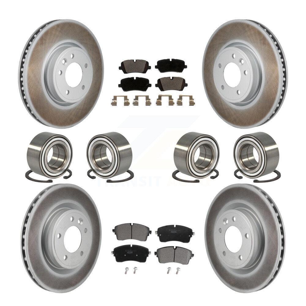 Front Rear Bearing Coated Disc Brake Rotor Pads Kit (10Pc) For Land Rover Discovery Range KBB-130799