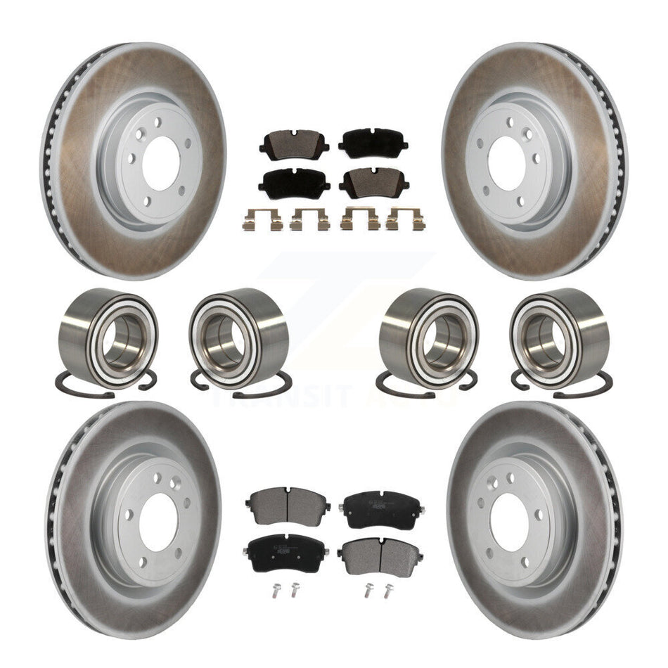 Front Rear Bearing Coated Disc Brake Rotor Pads Kit (10Pc) For Land Rover Discovery Range KBB-130799