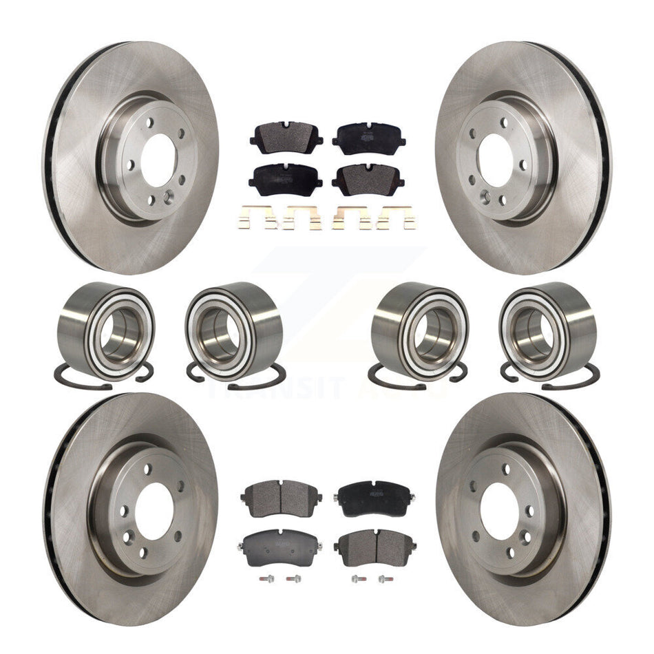 Front Rear Bearings Disc Brake Rotors And Pads Kit (10Pc) For Land Rover Discovery Range KBB-130800