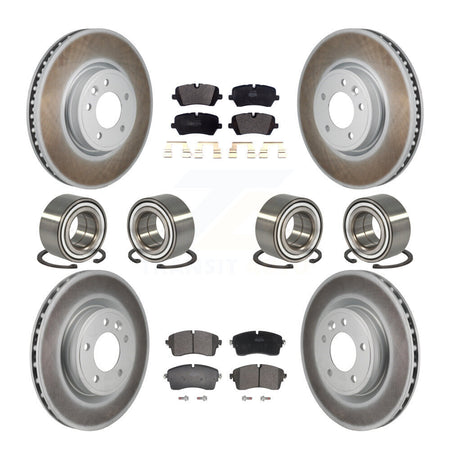 Front Rear Bearing Coated Disc Brake Rotor Pads Kit (10Pc) For Land Rover Discovery Range KBB-130802