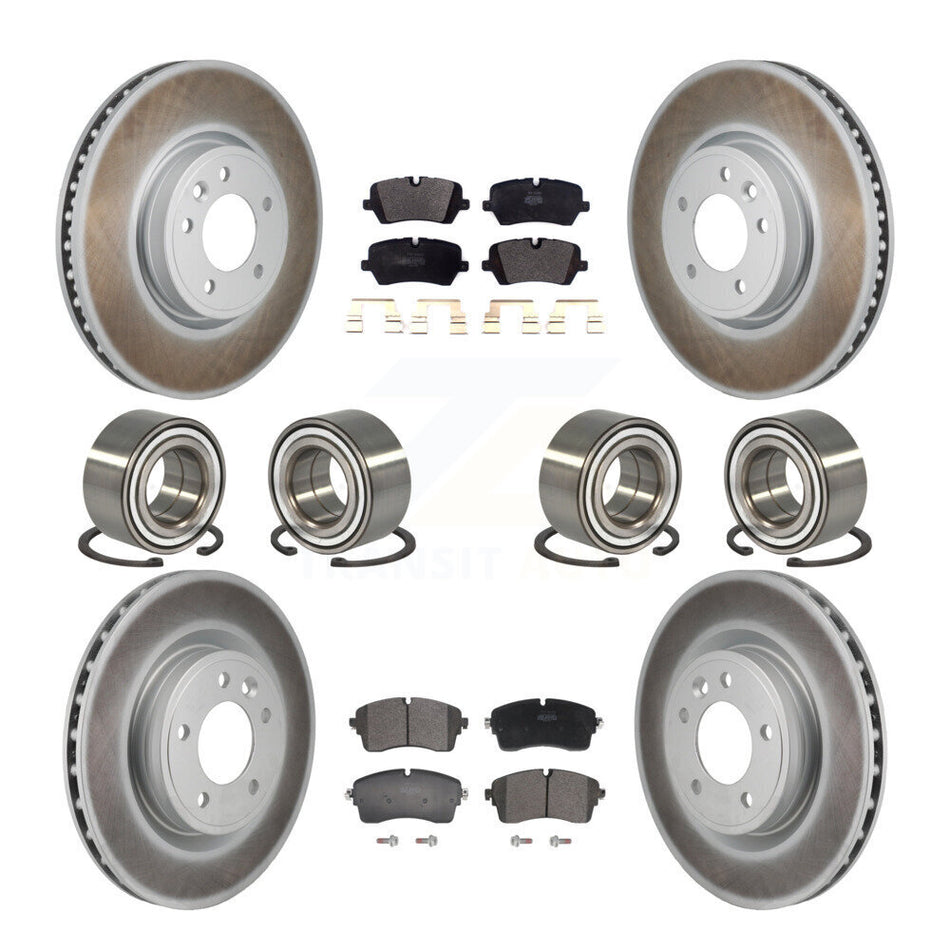Front Rear Bearing Coated Disc Brake Rotor Pads Kit (10Pc) For Land Rover Discovery Range KBB-130802