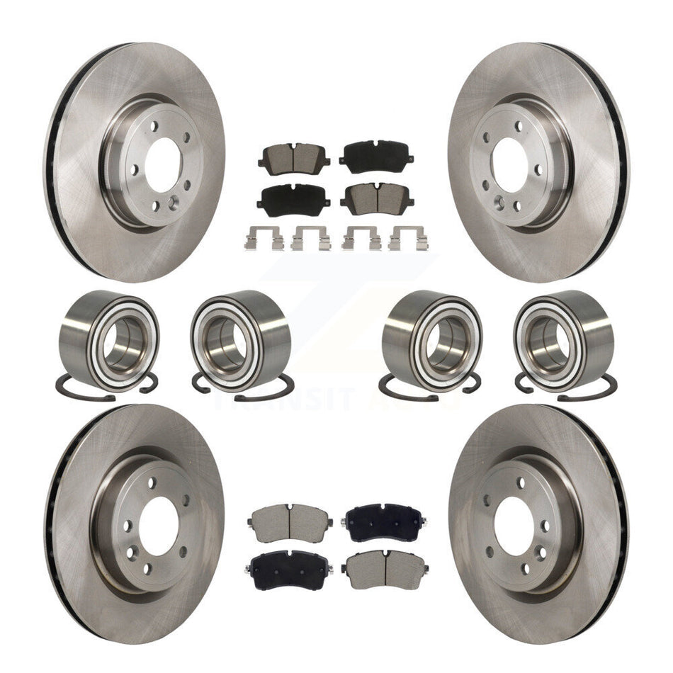 Front Rear Bearings Disc Brake Rotors And Pads Kit (10Pc) For Land Rover Discovery Range KBB-130803