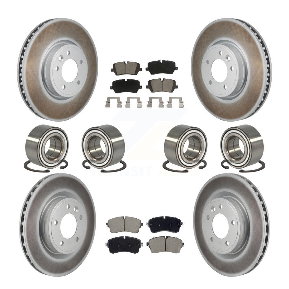 Front Rear Bearing Coated Disc Brake Rotor Pads Kit (10Pc) For Land Rover Discovery Range KBB-130804