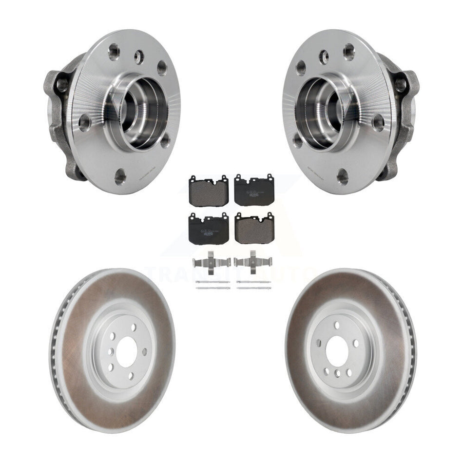 Front Hub Bearing Coated Brake Rotor & Pads Kit For Mini Cooper Countryman BMW X2 Clubman KBB-130810