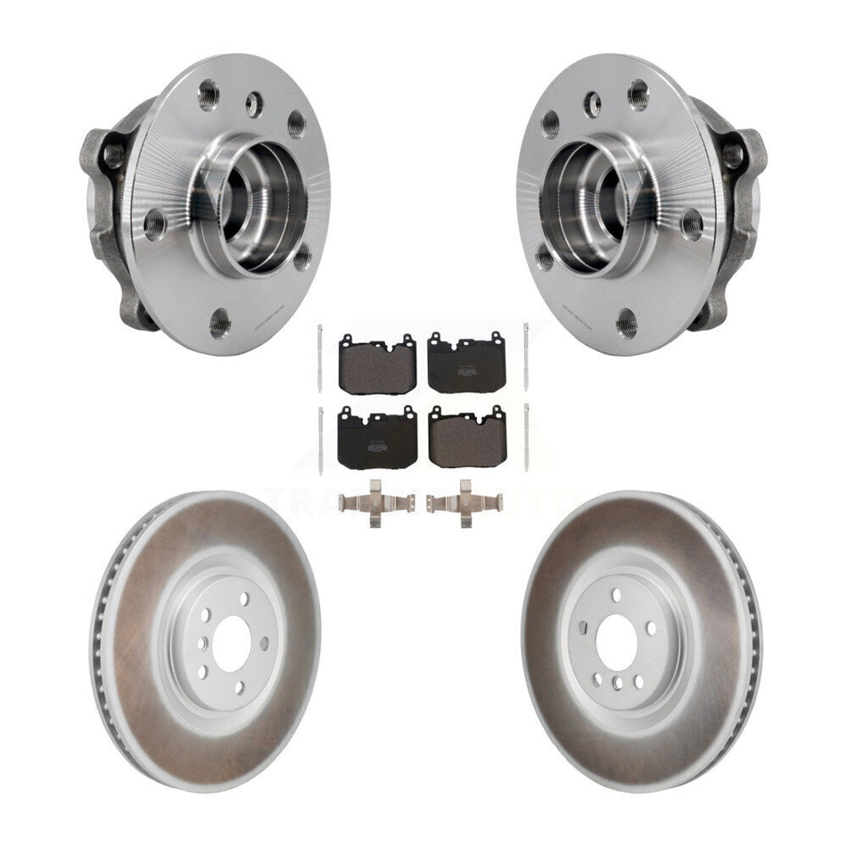 Front Hub Bearing Coated Brake Rotor & Pads Kit For Mini Cooper Countryman BMW X2 Clubman KBB-130812
