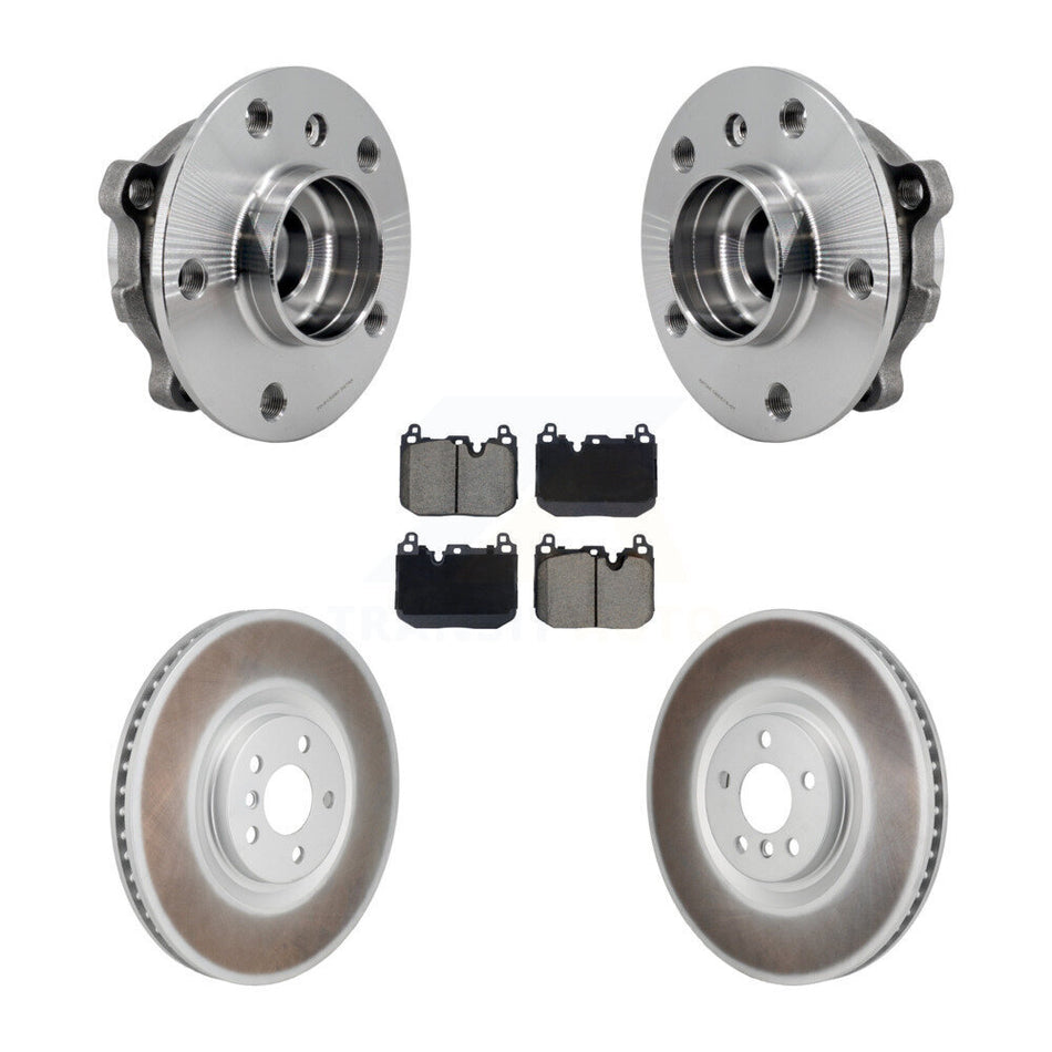 Front Hub Bearing Coated Brake Rotor & Pads Kit For Mini Cooper Countryman BMW X2 Clubman KBB-130819
