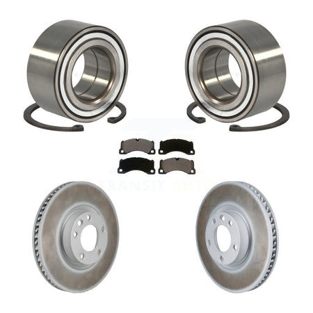 Front Wheel Bearing Coated Brake Rotor And Pad Kit For Volkswagen Touareg Porsche Cayenne KBB-130829
