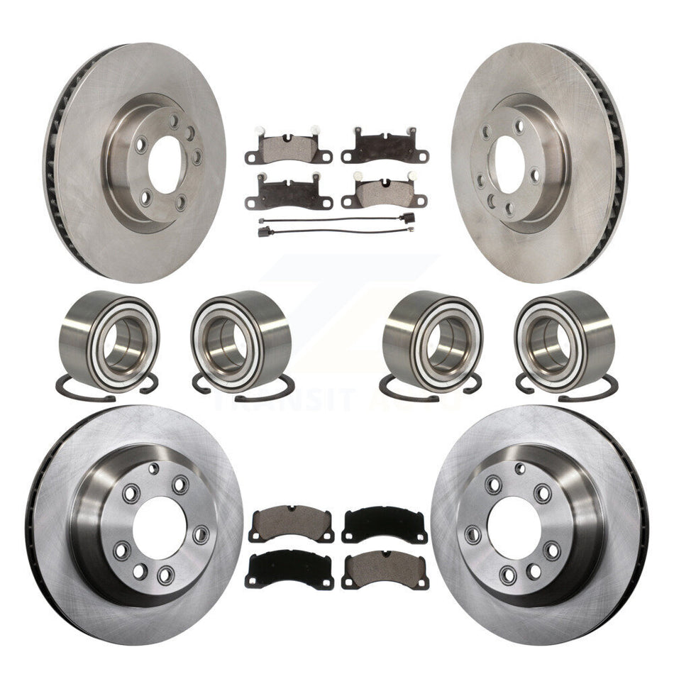 Front Rear Bearing Disc Brake Rotor Pad Kit (10Pc) For Volkswagen Touareg Porsche Cayenne KBB-130830