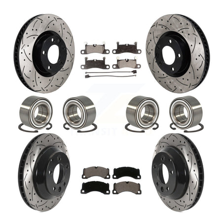 Front Rear Bearing Coat Brake Rotor Pad Kit (10Pc) For Volkswagen Touareg Porsche Cayenne KBB-130835
